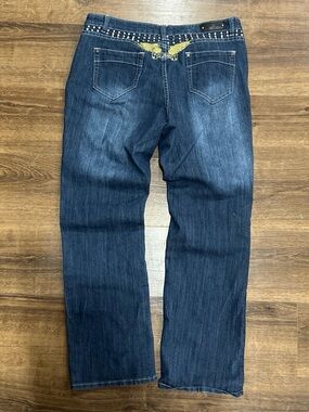 Vintage Friction Jeans Winged Embroidered Denim - Size 20